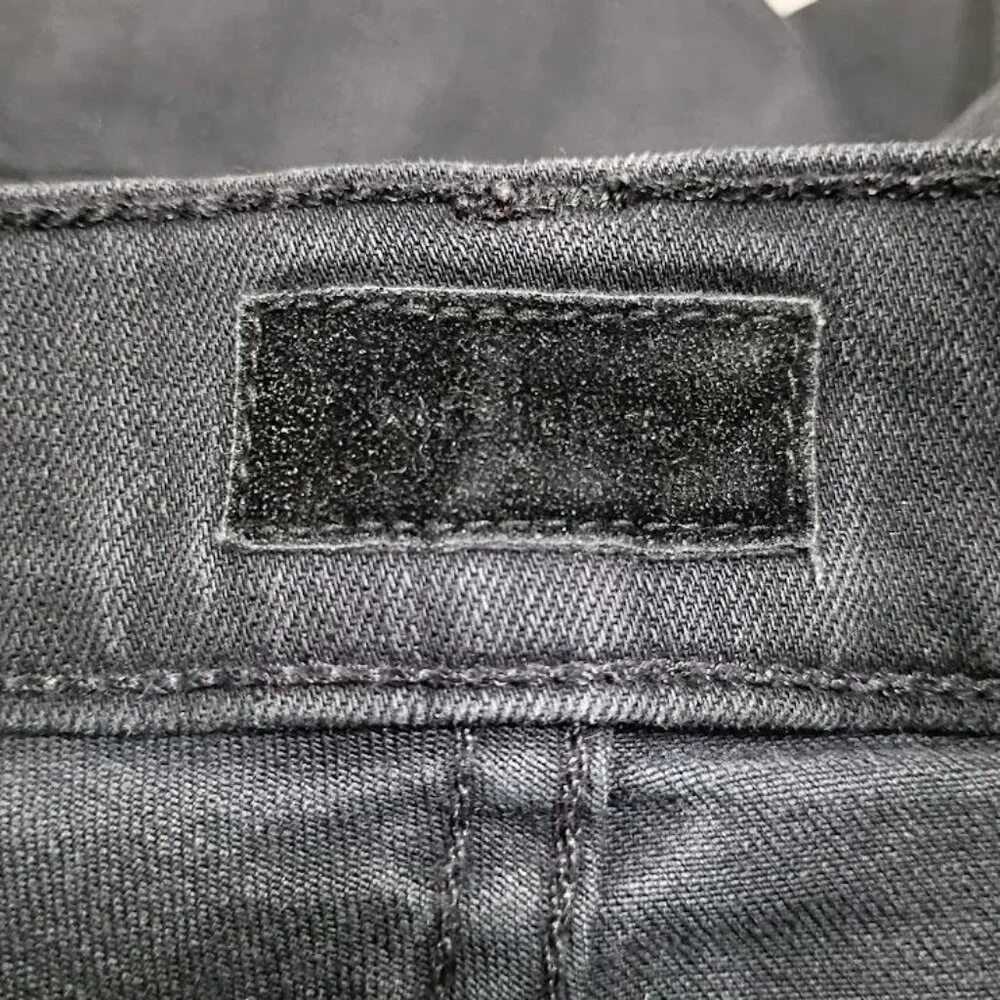 Mother Insider Crop Black Jeans Wash Size 27  Denim Mid-Rise Raw Hem - Picture 15 of 15